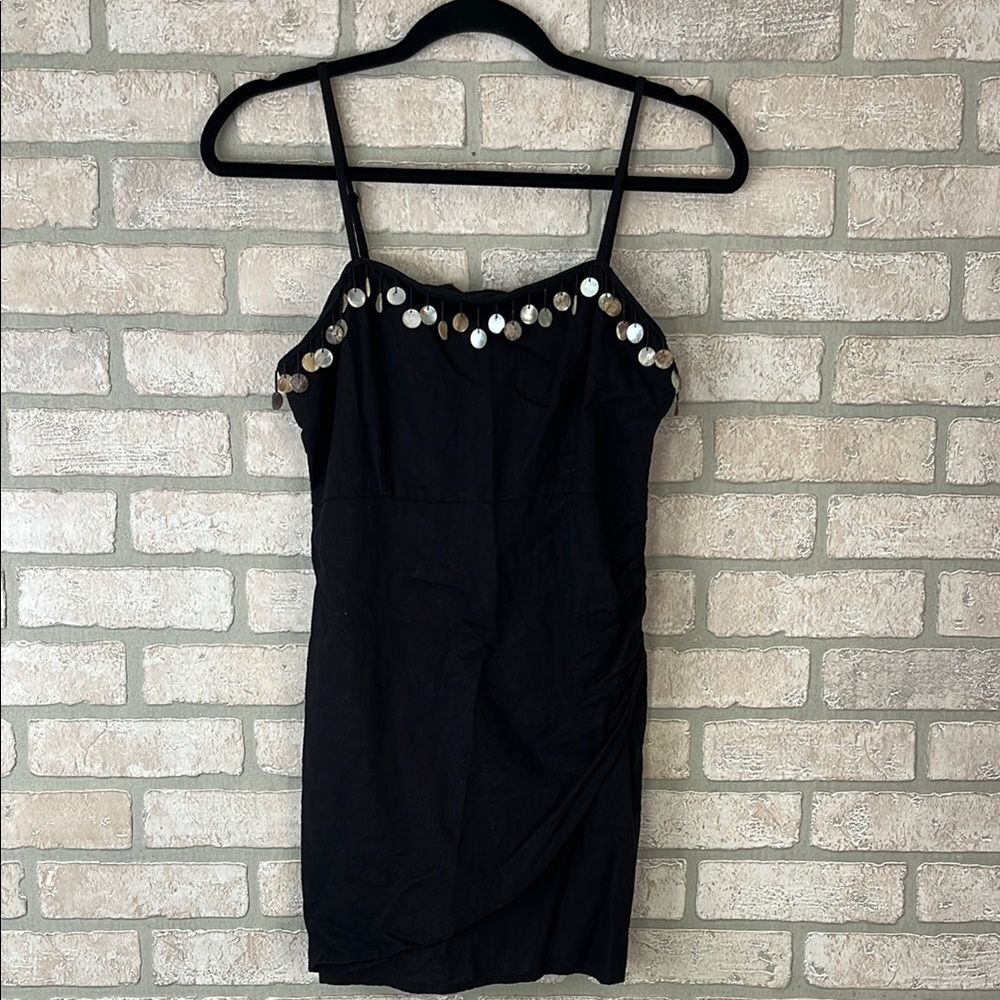 Zara Shell Bead Mini Dress- Size M